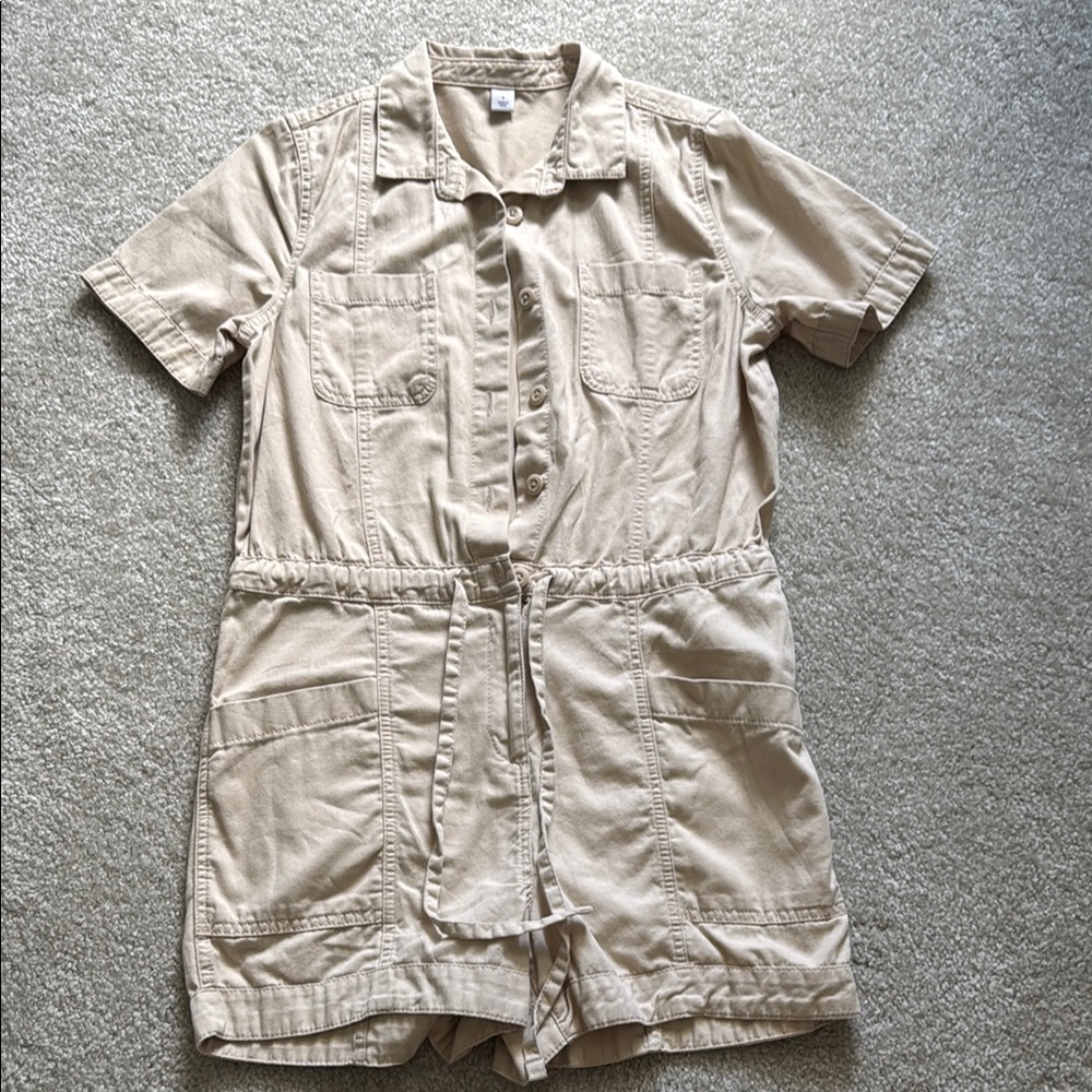 Tan One Piece Romper